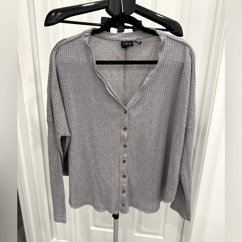 Urban Outfitters Waffle Knit Cardigan (Out From Under)